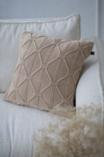 Poszewka Brytyjska Kwadratowa LaManta beżowa 50x50 cm