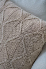 Poszewka Brytyjska Kwadratowa LaManta beżowa 50x50 cm - obrazek 3