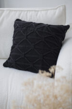 Poszewka Brytyjska Kwadratowa LaManta grafitowa 50x50 cm