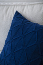 Poszewka Brytyjska Kwadratowa LaManta granatowa 50x50 cm - obrazek 3