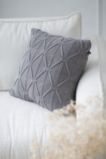 Poszewka Brytyjska Kwadratowa LaManta szara 50x50 cm