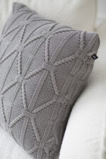 Poszewka Brytyjska Kwadratowa LaManta szara 50x50 cm - obrazek 3