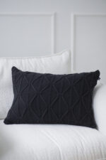 Poszewka Brytyjska Podłużna LaManta grafitowa 40x60 cm - obrazek 3