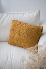 Poszewka Brytyjska Podłużna LaManta musztardowa 40x60 cm