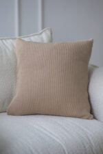 Poszewka Klasyczna Kwadratowa LaManta beżowa 50x50 cm - obrazek 3