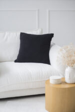 Poszewka Klasyczna Kwadratowa LaManta grafitowa 50x50 cm