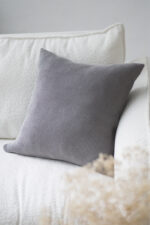 Poszewka Klasyczna Kwadratowa LaManta szara 50x50 cm