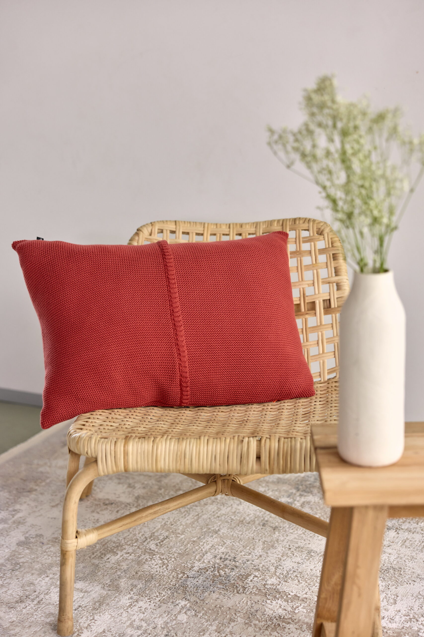 Poszewka klasyczna z przeszyciem ceglasta (4) Poszewka Klasyczna z przeszyciem LaManta ceglasta 40x60 cm - obrazek 1