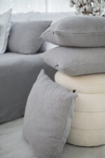 Poszewka ROMBY Kwadratowa LaManta szara 50x50 cm - obrazek 3