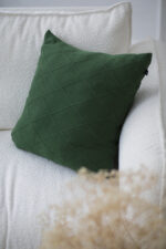 Poszewka ROMBY Kwadratowa LaManta zielona 50x50 cm