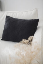 Poszewka ROMBY PODŁUŻNA LaManta grafitowa 40x60 cm