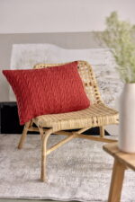 Poszewka WARKOCZ PODŁUŻNA LaManta    ceglasta 40x60 cm