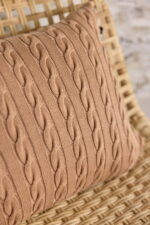 Poszewka WARKOCZ PODŁUŻNA LaManta karmelowa 40x60 cm - obrazek 4