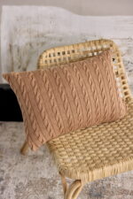 Poszewka WARKOCZ PODŁUŻNA LaManta karmelowa 40x60 cm - obrazek 3