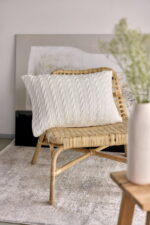 Poszewka WARKOCZ PODŁUŻNA LaManta off white 40x60 cm