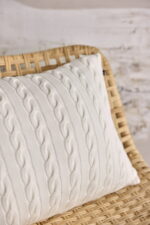 Poszewka WARKOCZ PODŁUŻNA LaManta off white 40x60 cm - obrazek 3