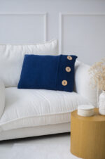 Poszewka Klasyczna  z guzikami LaManta granatowa 40x60 cm