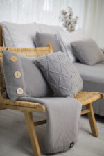 Poszewka Klasyczna  z guzikami LaManta szara 40x60 cm - obrazek 3