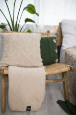 Poszewka Klasyczna  z guzikami LaManta zielona 40x60 cm - obrazek 4