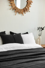 Poszewka Klasyczna  z przeszyciem LaManta grafitowa 40x60 cm - obrazek 3