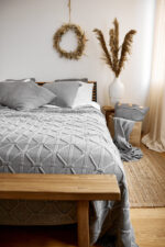 Poszewka Klasyczna  z przeszyciem LaManta szara 40x60 cm - obrazek 4