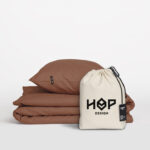 Pościel bawełniana PURE, HOP DESIGN - rdzawy brązowy