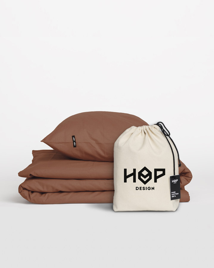 download Pościel bawełniana PURE, HOP DESIGN - rdzawy brązowy - obrazek 1