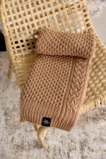 Pled Ozdobny LaManta Karmelowy 130x160 cm - obrazek 4