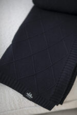 Pled ROMBY LaManta czarny 130x160 cm - obrazek 3