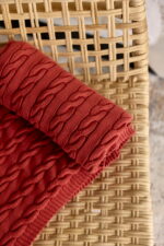 Pled Warkocz LaManta ceglasty 130x160 cm - obrazek 5