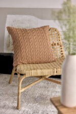 Poszewka WARKOCZ KWADRAT LaManta karmelowa 50x50 cm