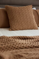 Poszewka WARKOCZ KWADRAT LaManta karmelowa 50x50 cm - obrazek 4