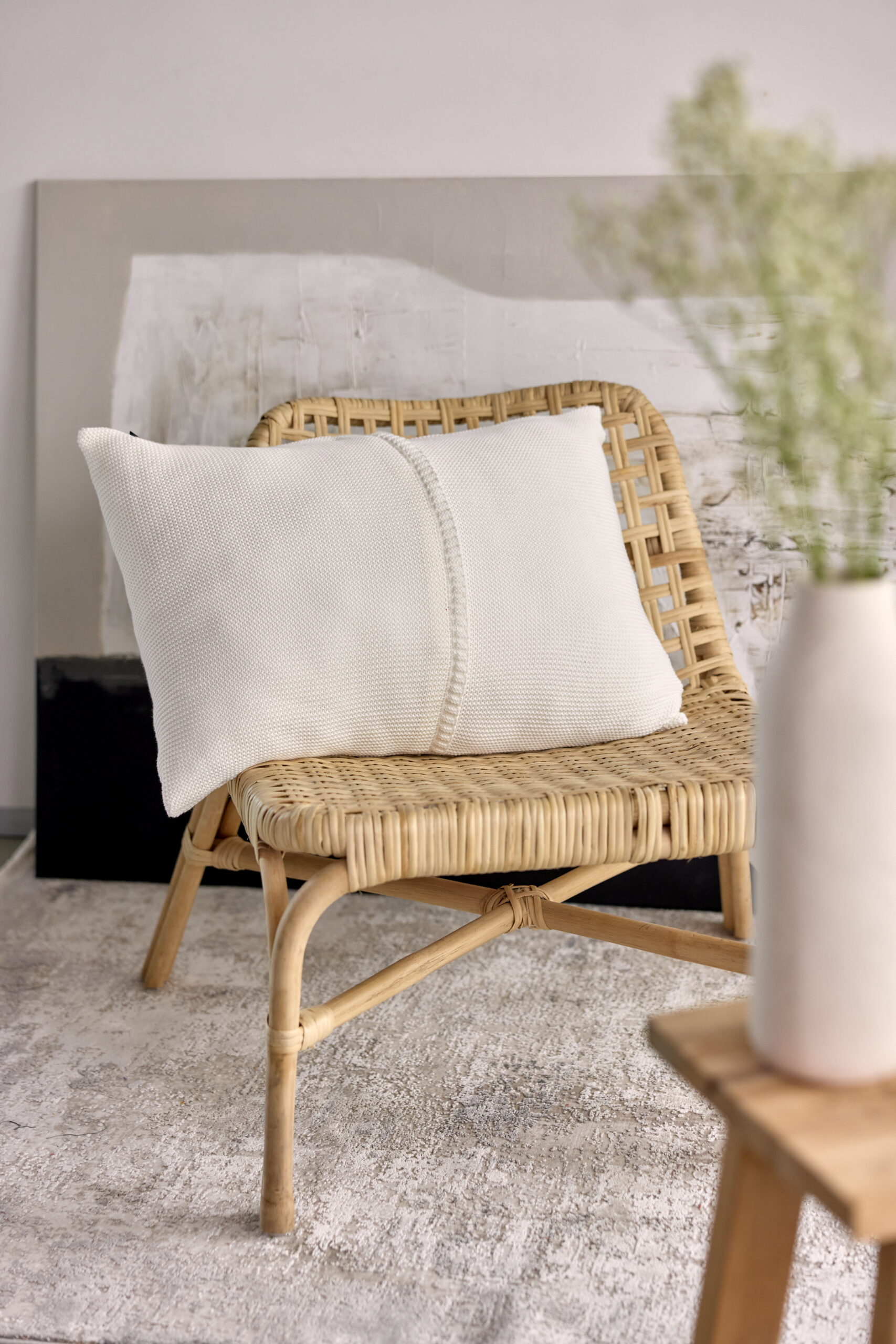 poszewka klasyczna z przeszyciem off white (2) Poszewka Klasyczna z przeszyciem LaManta off white 40x60 cm - obrazek 1