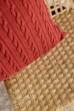 Poszewka WARKOCZ KWADRAT LaManta ceglasta 50x50 cm - obrazek 3