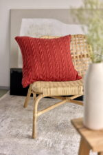 Poszewka WARKOCZ KWADRAT LaManta ceglasta 50x50 cm