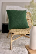 Poszewka ROMBY Kwadratowa LaManta zielona 50x50 cm - obrazek 3