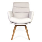 Krzesło z podłokietnikami JONATHAN ARMCHAIR z drewnianymi nogami - obrazek 2