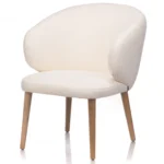 Krzesło STELLA CLUB z drewnianymi nogami