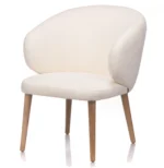 Krzesło STELLA CLUB z drewnianymi nogami