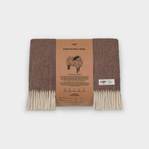 koc wełniany alpak brąz