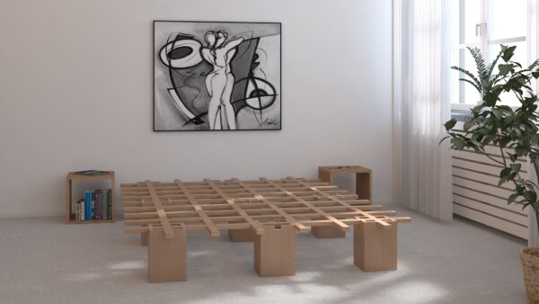 Łóźko ze sklejki bukowej TOJO SYSTEM 200x200 - obrazek 1