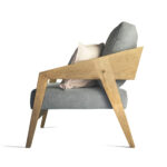 Sofa nierozkładana jesionowa Piko