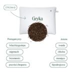 Poduszka dwustronna  z łuską gryki i złotego prosa 50x75 cm MD - Plantule