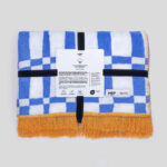 Koc bawełniany SOFT (kratka niebiesko-biała) HopDesign - obrazek 2