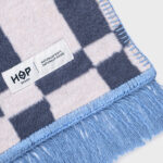 Koc bawełniany SOFT (kratka szaro-beżowa) HopDesign - obrazek 3