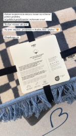 Koc bawełniany SOFT (kratka szaro-beżowa) HopDesign - obrazek 4