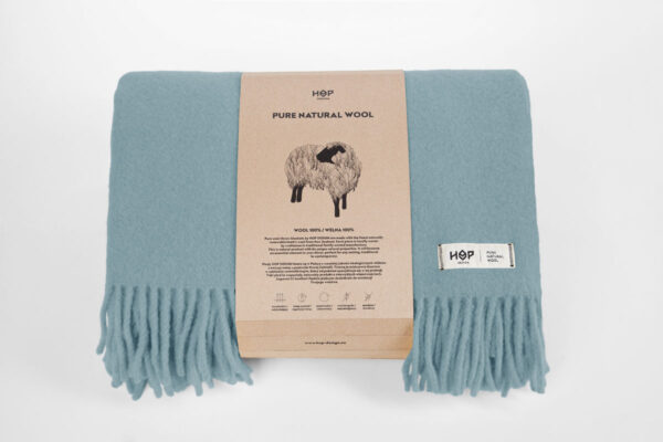 Koc wełniany YETI (pastelowy błękit) HopDesign - obrazek 2