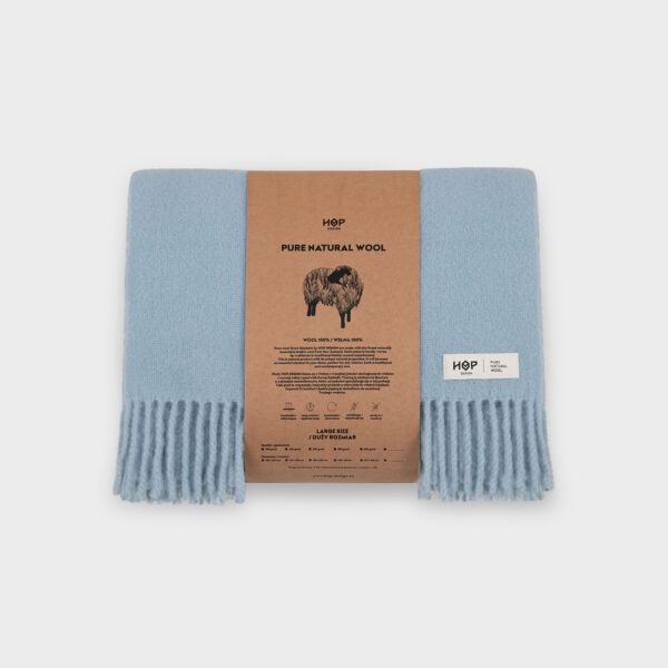 Koc wełniany YETI (pastelowy błękit) HopDesign - obrazek 5
