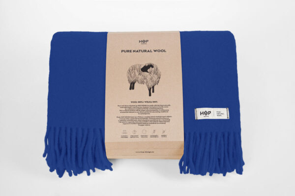 Koc wełniany YETI (kobaltowy) HopDesign - obrazek 2