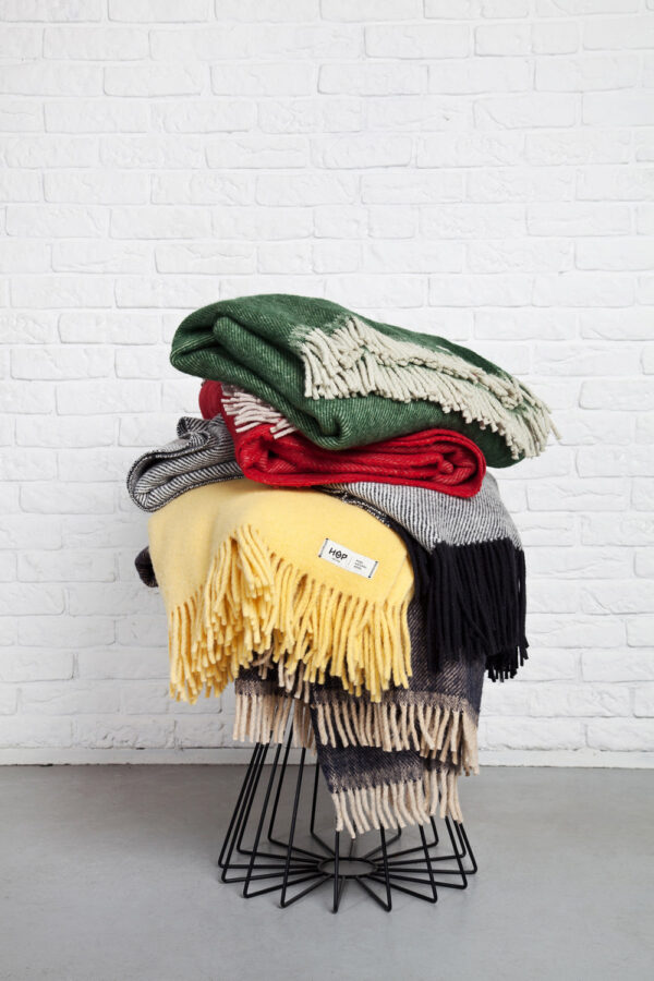 Koc wełniany YETI (żółty pastelowy) HopDesign - obrazek 5